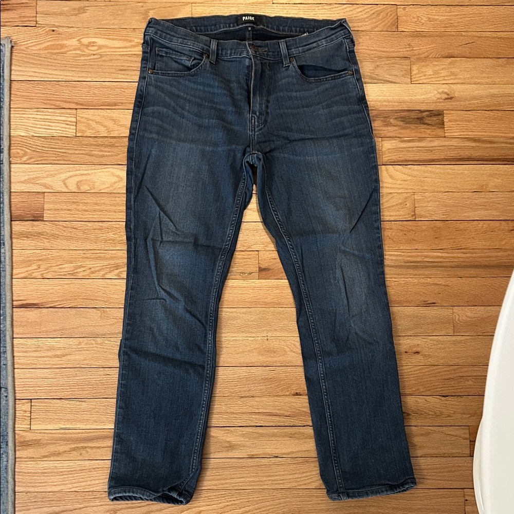 PAIGE Men's Dark Blue Slim Jeans